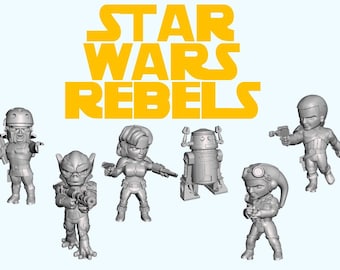 REBELS -  SINGLES - Custom CHiBi Figure - UNpainted  - 3D Print - Marvel United Compatible