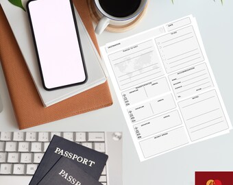 Vacation Printable Planner, Printable Goal Planner, Undated Printable Planner, Work Planner, Student Planner, Digital Planner, Inserts
