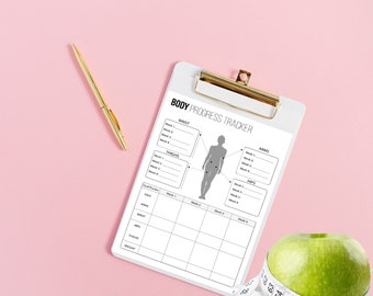 Body progress tracker, Printable Goal Planner, Undated Printable Planner, Work Planner, Student Planner, Digital Planner, Planner Inserts