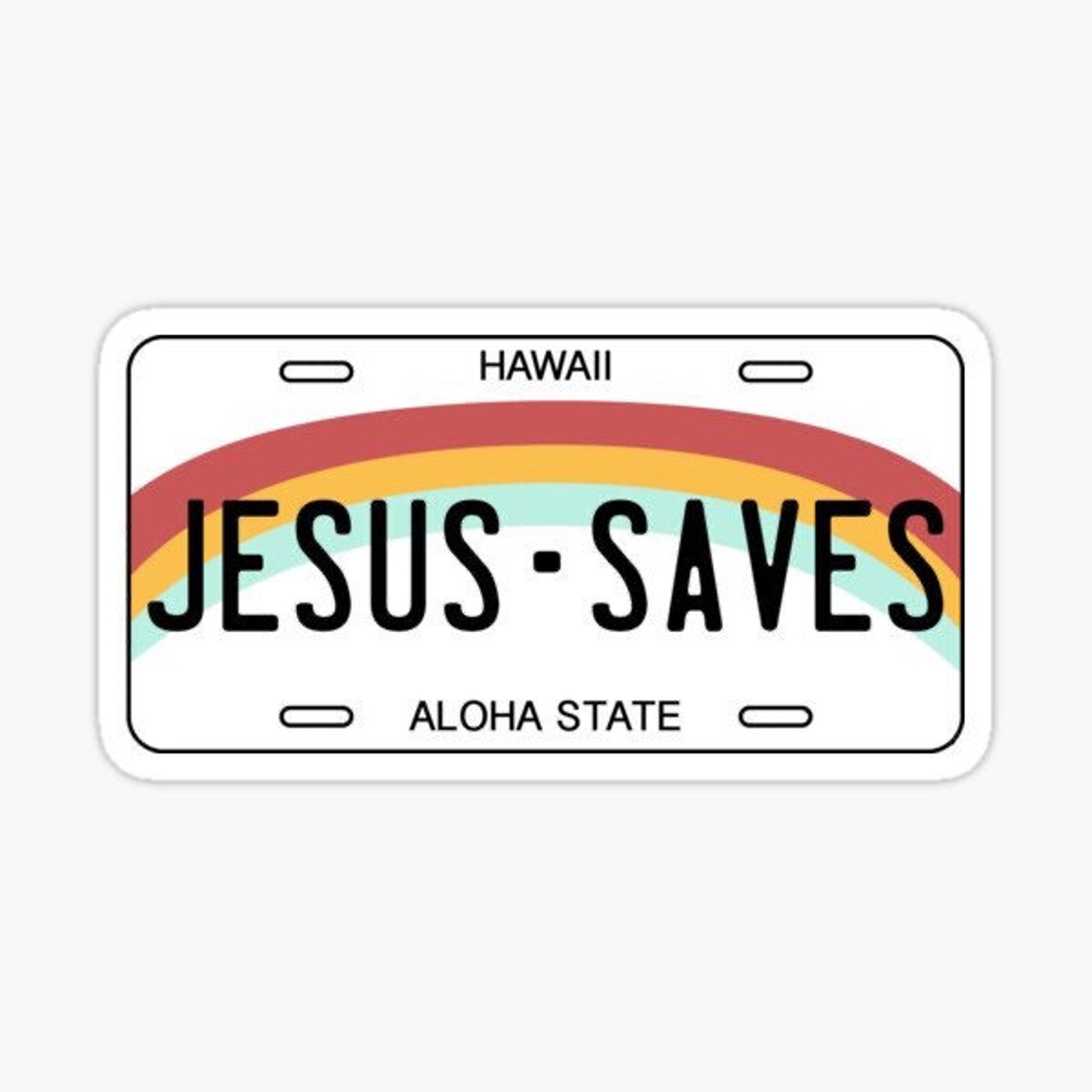 Jesus Saves License Plate Sticker Etsy UK
