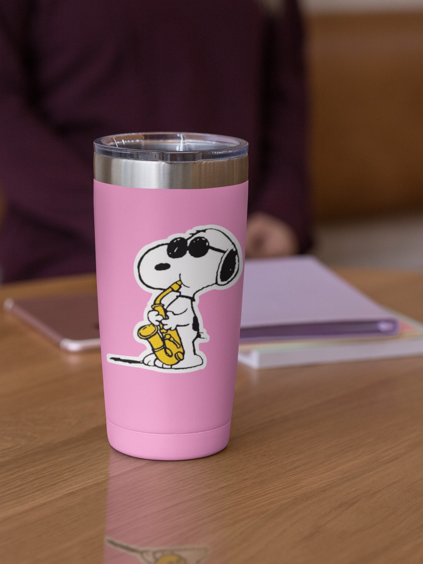Snoopy Joe Cool Playing The Saxophone Sticker Etsy