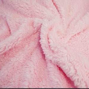 baby pink super soft and cosy cuddle fur 150cm wide half metre