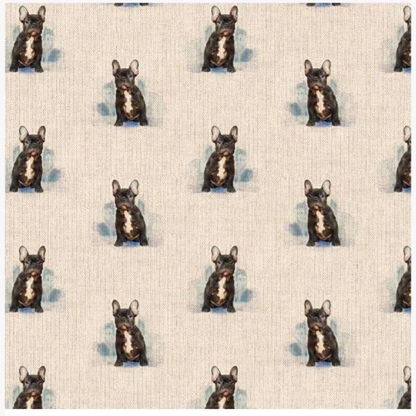 french bulldog cotton rich coordinating fabric 140 cm wide half metre