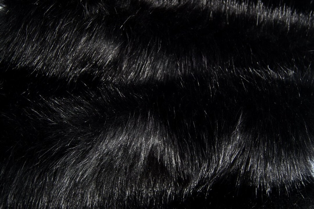 Faux Fur Black Short Pile 60 Wide Half Metre - Etsy