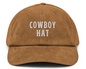 COWBOY HAT Embroidered Corduroy Hat, Cool It Cowboy Hat, Western Cap, Gift Cowboy
