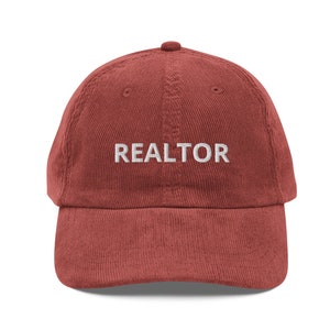 Realtor Embroidered Vintage Cap, Real Estate Hat, Realtor Gift, Real Estate Housing Homes Seller