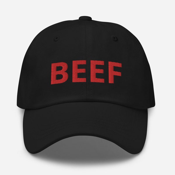 BEEF Embroidered Dad hat, Farmer Gift, I Love Beef Cap, Funny BBQ Gift Hat,  Support Local Farmers and Ranchers