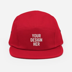 Design your own Hat, Personalized Embroidered Five Panel Hat, Custom Cap Embroidery
