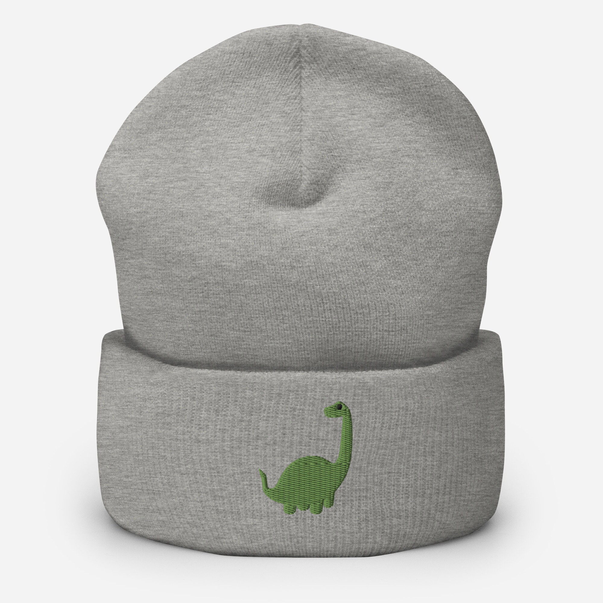 Green Brachiosaurus Dinosaur, Embroidered Beanie, Brontosaurus Cute Hat, Dinosaur Cap
