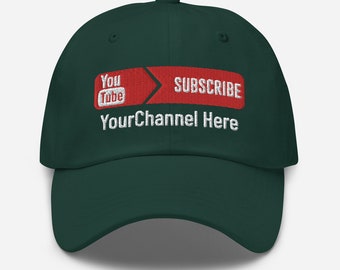 Your Channel Here Custom Personalized Hat, Your Channel