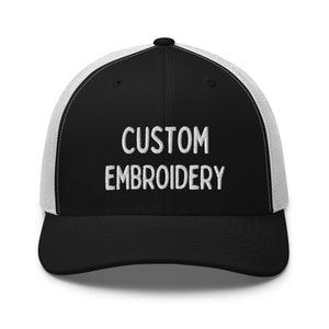 Custom Embroidered Trucker Cap, Your Text, Logo or Monogram, Personalized Snap Back,  Personalized Embroidery Trucker Hats