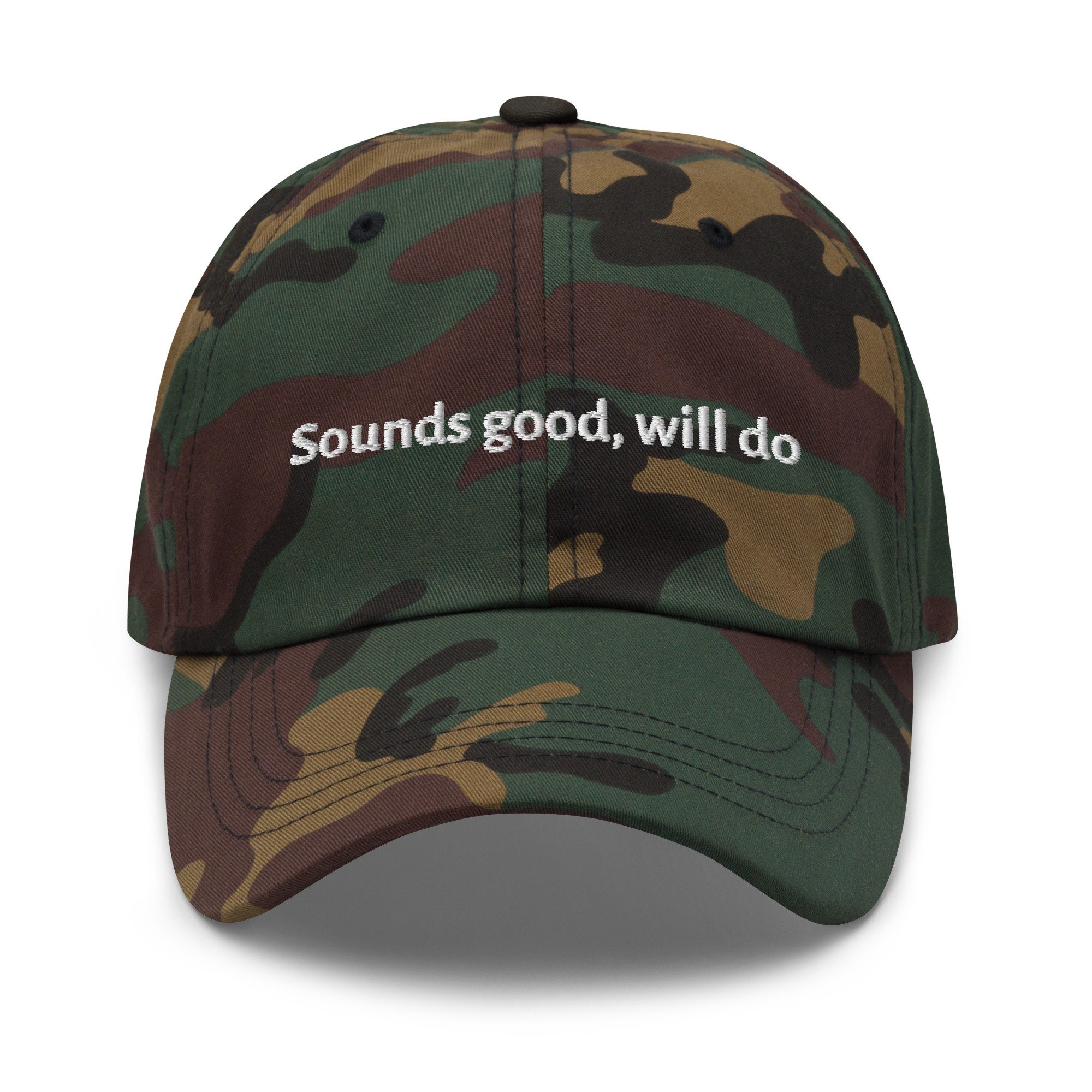 【SOUNDS GOOD】Funk Logo Cap Sounds Good, Will Do Embroidered Hat, Funny Coworker Gag
