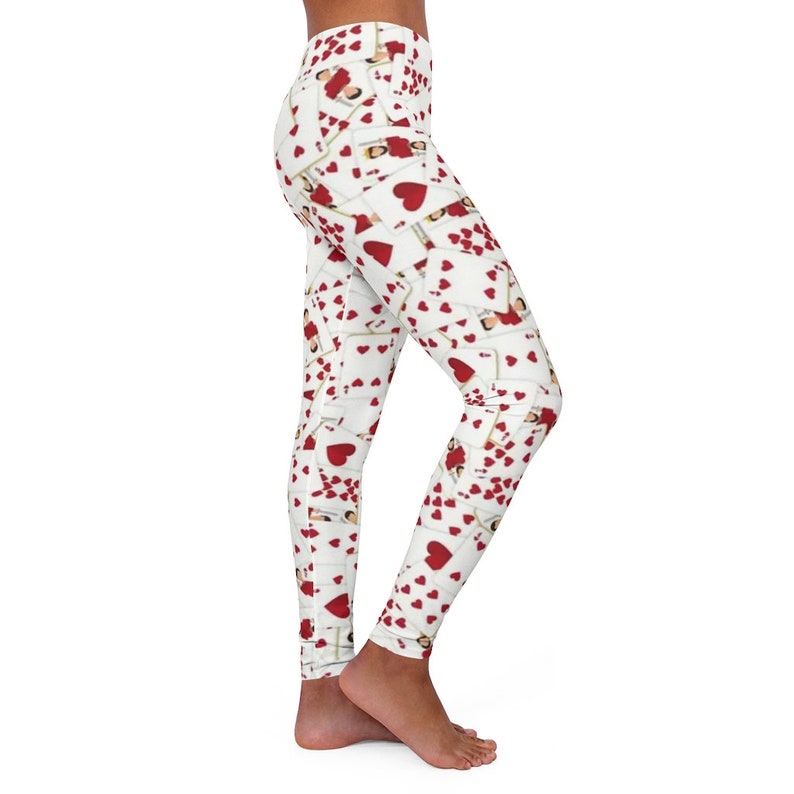 Queen of Hearts Leggings Playing Cards the Queen of Hearts - Etsy