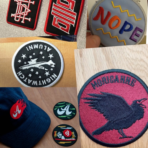 CUSTOM Embroidered Patch, Personalized Text Logo or Design