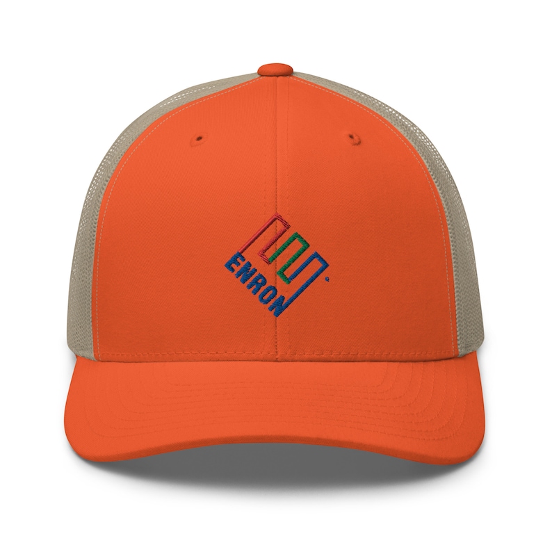 Enron Logo Hat Embroidered Trucker Cap Inspired by Vintage - Etsy