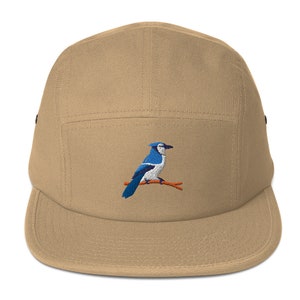 Blue Jay Five Panel Cap, Blue Jay Hat, Basefall Fan Gift Nature Wildlife Gift