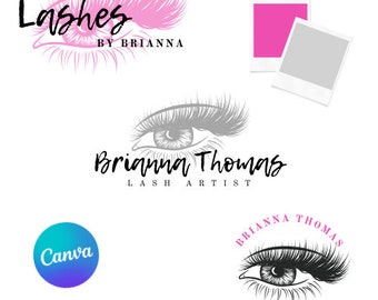 Modern Beauty Logo Design | Premade Lash Logo | Digital Branding for Women | Instant Download | Canva premade logo | Esthetician Lash Artist