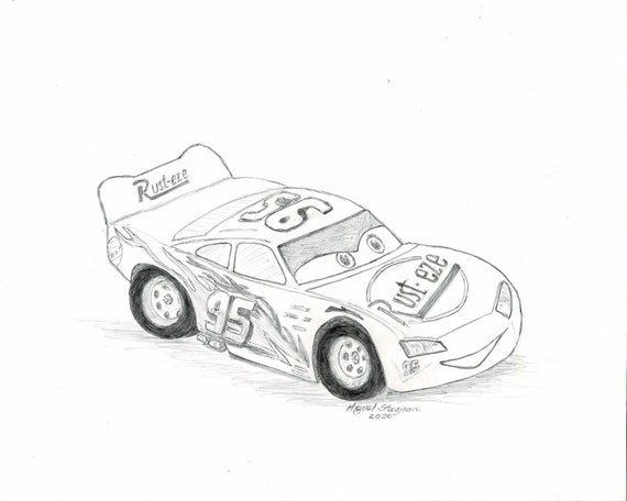 Quick Sketch: Lighting McQueen by InkArtWriter on DeviantArt