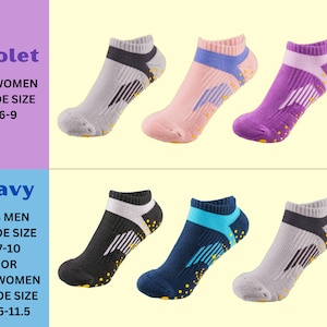 3 pairs Ankle Performance Athletic Cushioned Non Slip Low Cut Cotton Socks for Men, Women
