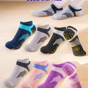 3 pairs Ankle Performance Athletic Cushioned Non Slip Low Cut Cotton Socks for Men, Women