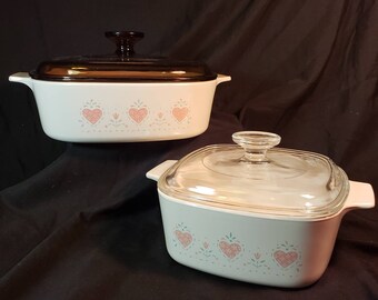 Corning Ware COUNTRY CORNFLOWER CASSEROLE A2B Two Liter with Lid Corningware Vintage