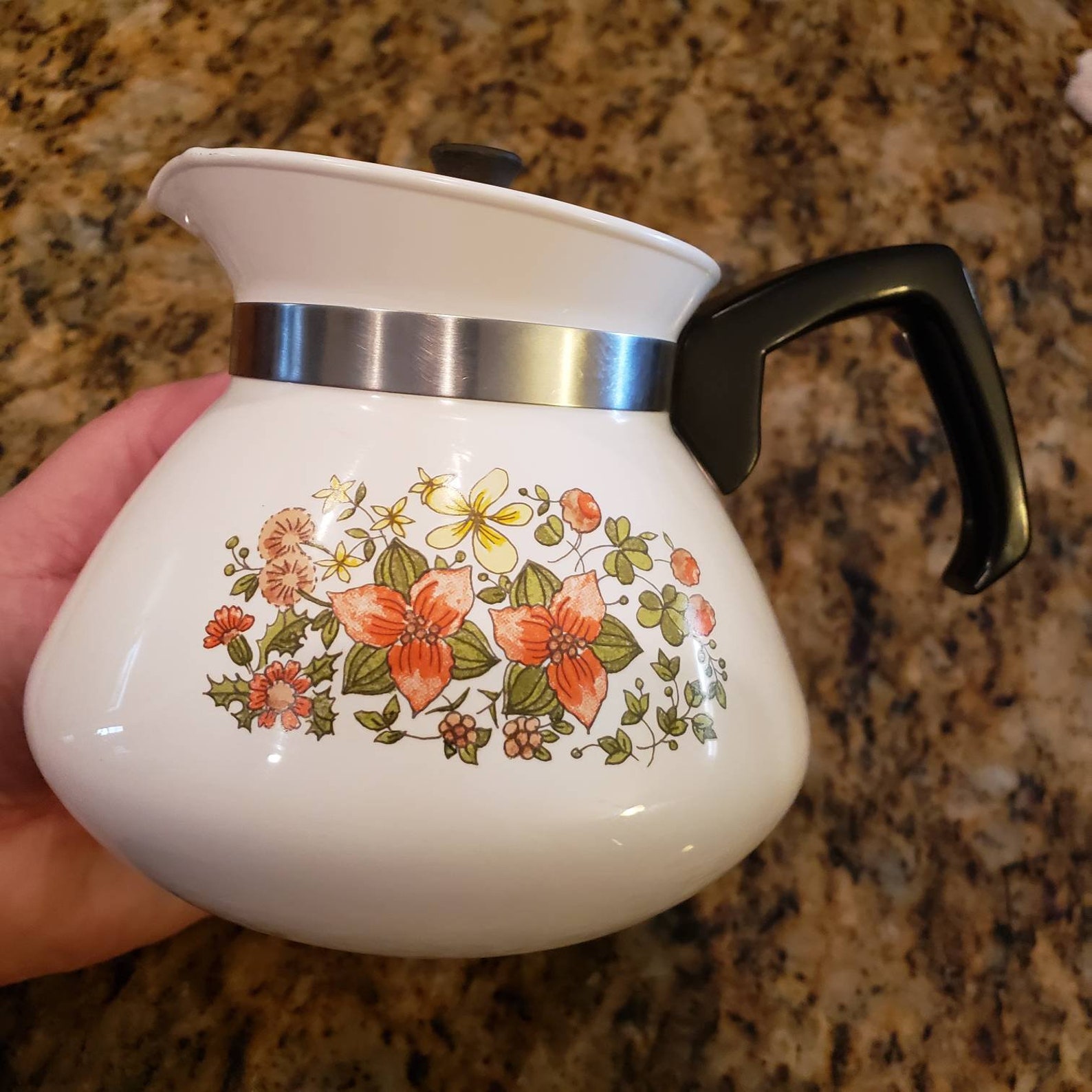 FREE SHIPPING. Vintage 6 cup Corningware Tea Pot / Tea Kettle Etsy