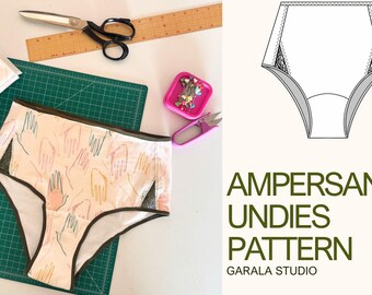 Ampersand Panties -  PDF Sewing Pattern, women's sizing, Digital Underwear to Sew