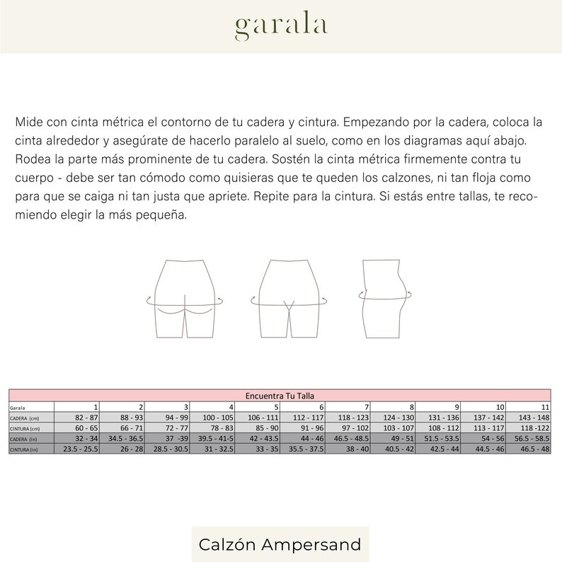 PDF Digital Underwear Sewing Pattern español Calzón Ampersand image 7