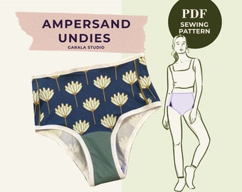 PDF Digital Underwear Sewing Pattern - English - Ampersand Undies