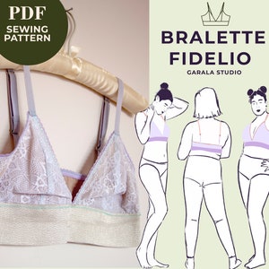 Fidelio Bralette - Sewing Pattern for Lingerie - PDF Download, includes step by step photo tutorial