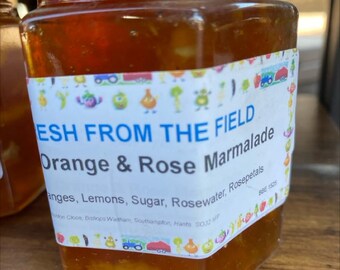 Mermelada de naranja sanguina y rosa