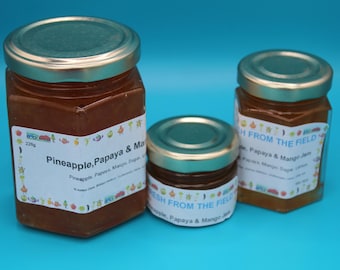 Mermelada de piña, papaya y mango