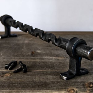 Door handle P twist hand-forged | barn door handle water torsion | barn door handle | door pull