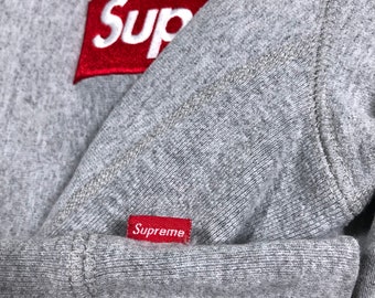 Supreme Box Logo Heather Grey Hoodie - Etsy
