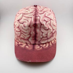 Thrashed 1990s Human Brain AOP Think Underbill Snapback Hat Distressed Cap