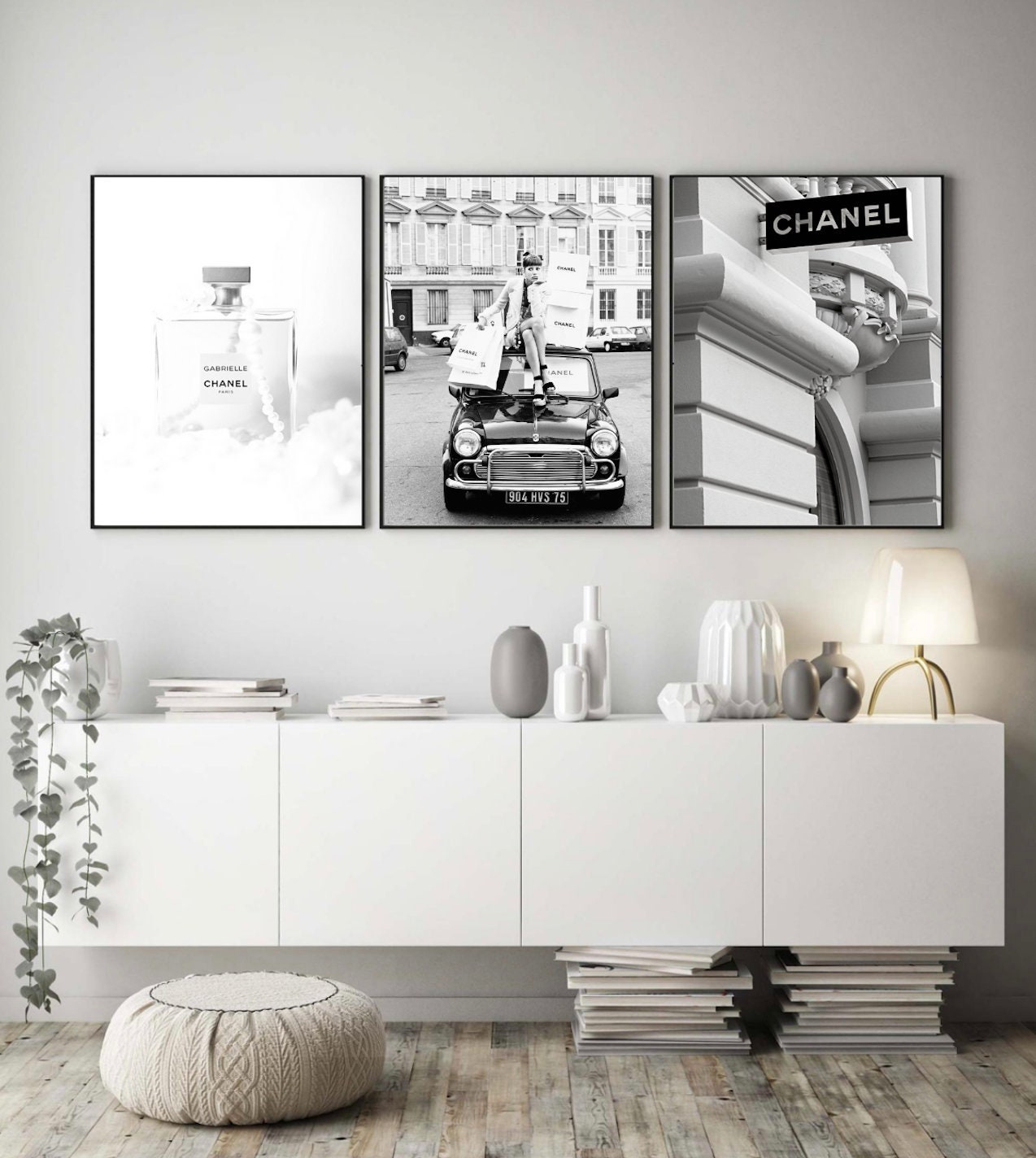 Chanel Print Chanel wall art Chanel Set of 3 Chanel Digital Etsy