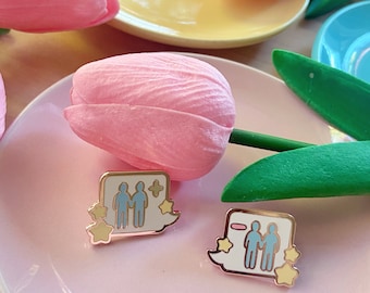 Sims Positive / Negative Friendship Enamel Pin
