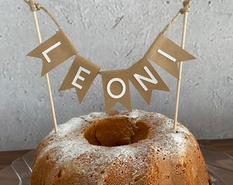 Tortengirlande Kuchengirlande Cake Topper Wimpelkette Name
