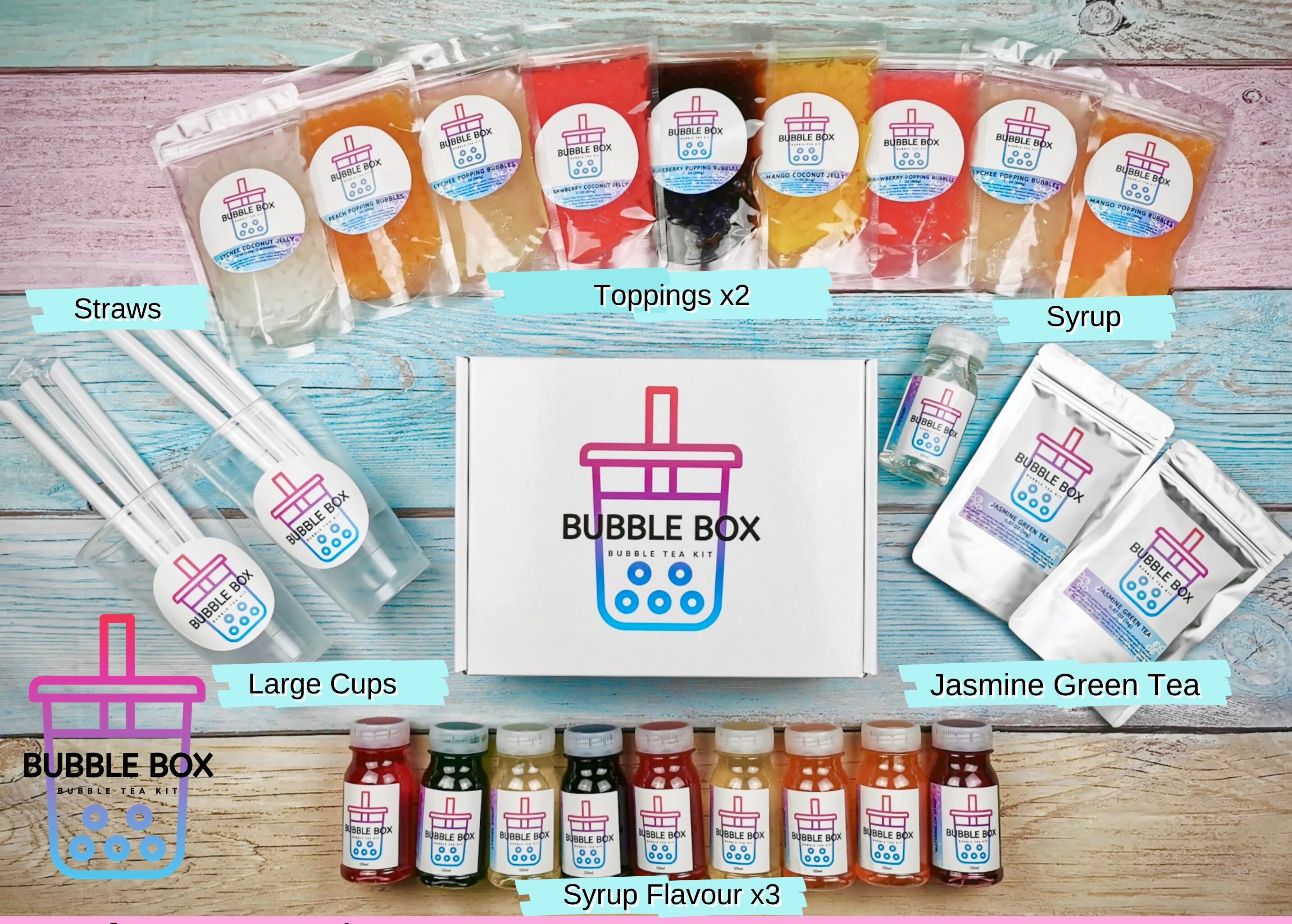 Bubble Tea Home DIY Kit by Bubble Box fruit Tea Set 