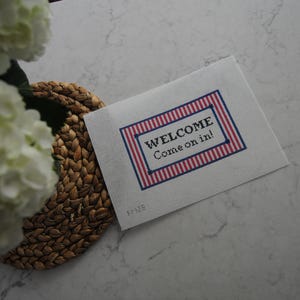 Welcome Sign Needlepoint Canvas