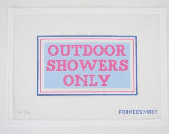 PREORDER: Outdoor Showers Only Needlepoint Canvas