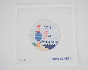 My First Christmas Ornament Needlepoint Canvas
