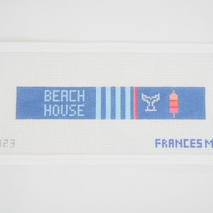 Beach House Key Fob Needlepoint Canvas