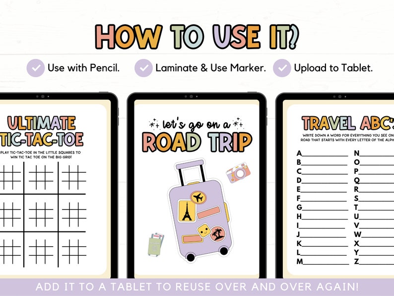 Kid Travel Activity Book Printable Games for Kids Travel - Etsy