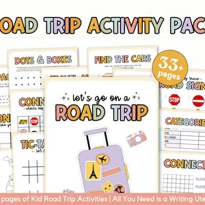 Airplane Activity Book, Travel Activities for Kids, Travel