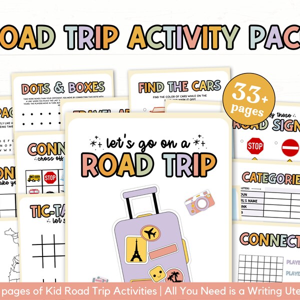 Kid Travel Activity Book | Printable Games for Kids | Travel USA Book | Travel Printable | Travel Books | Digital Downloads | Travel for Kid