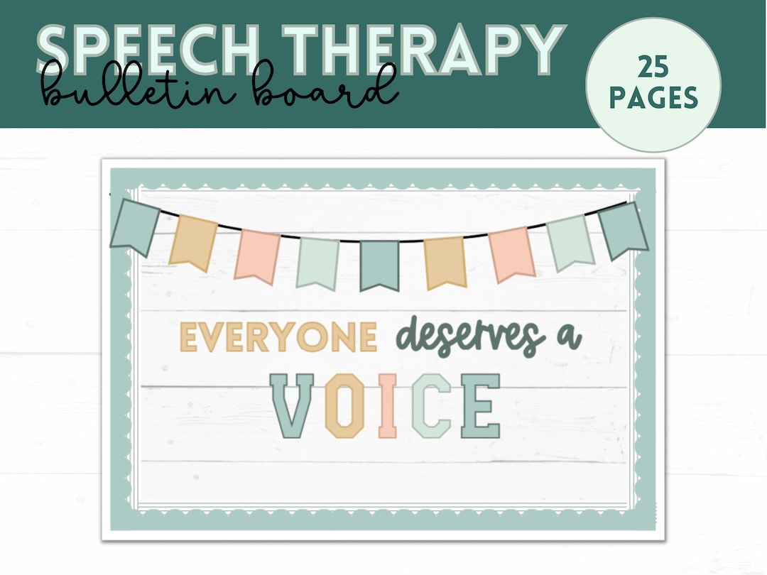 Speech Therapy Themed Bulletin Board Speech Therapists Etsy