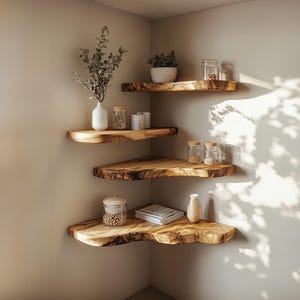 Floating shelf wooden shelves long floating shelf handmade wall mount display live edge shelf decoration living room gift her