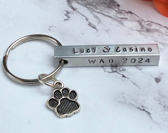 Dog Show Good Luck Keyring, Agility competition keyring, Dog and Owner Gift