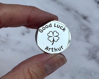 Jeton de chance, jeton d'examen, porte-bonheur, jeton de poche